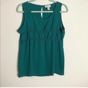 Loft Ruffle Front Sleeveless Blouse